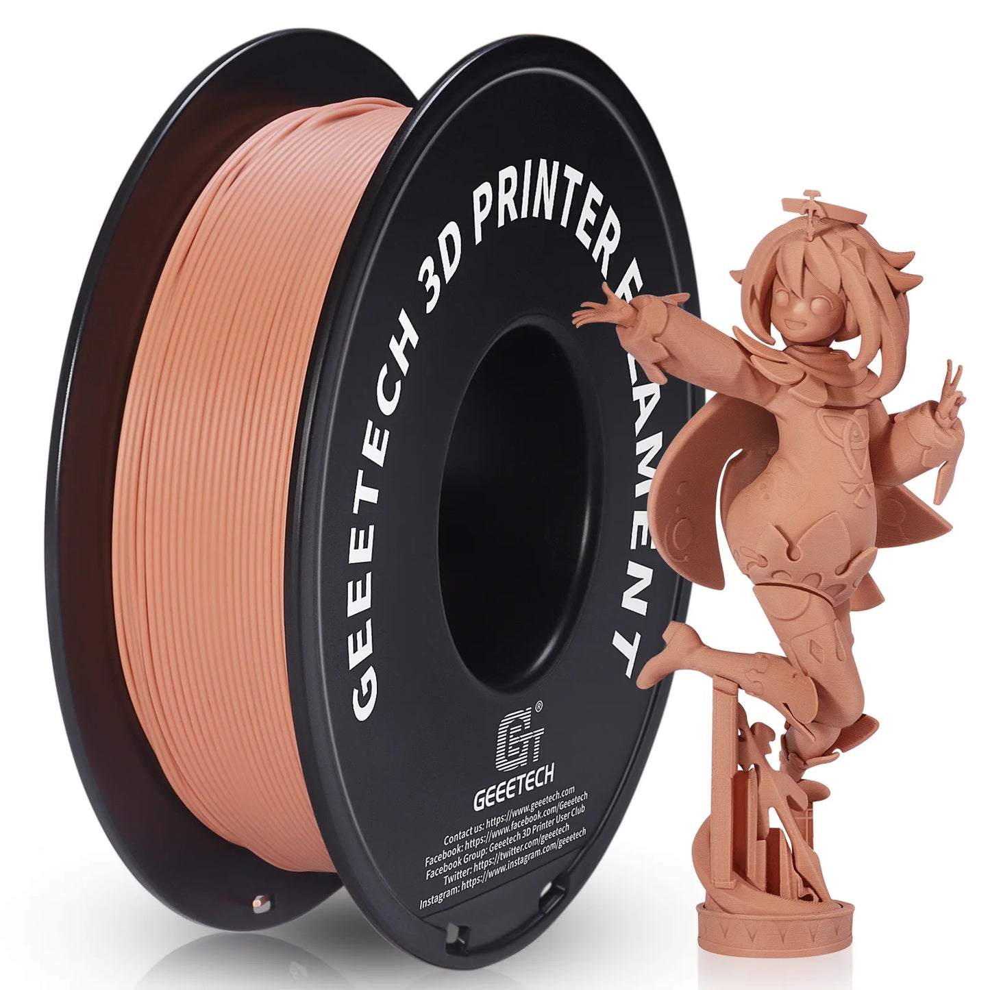 Geeetech Matte PLA Filament 1.75mm – 1kg Spool Vacuum Packed for FDM 3D Printers