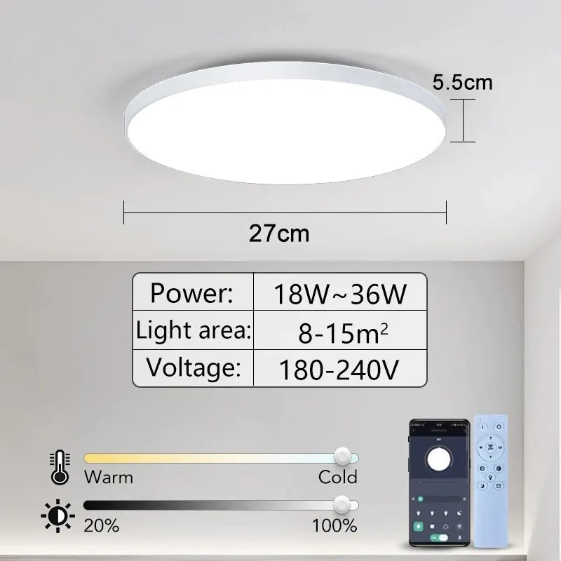 Smart LED Ceiling Light with App Control