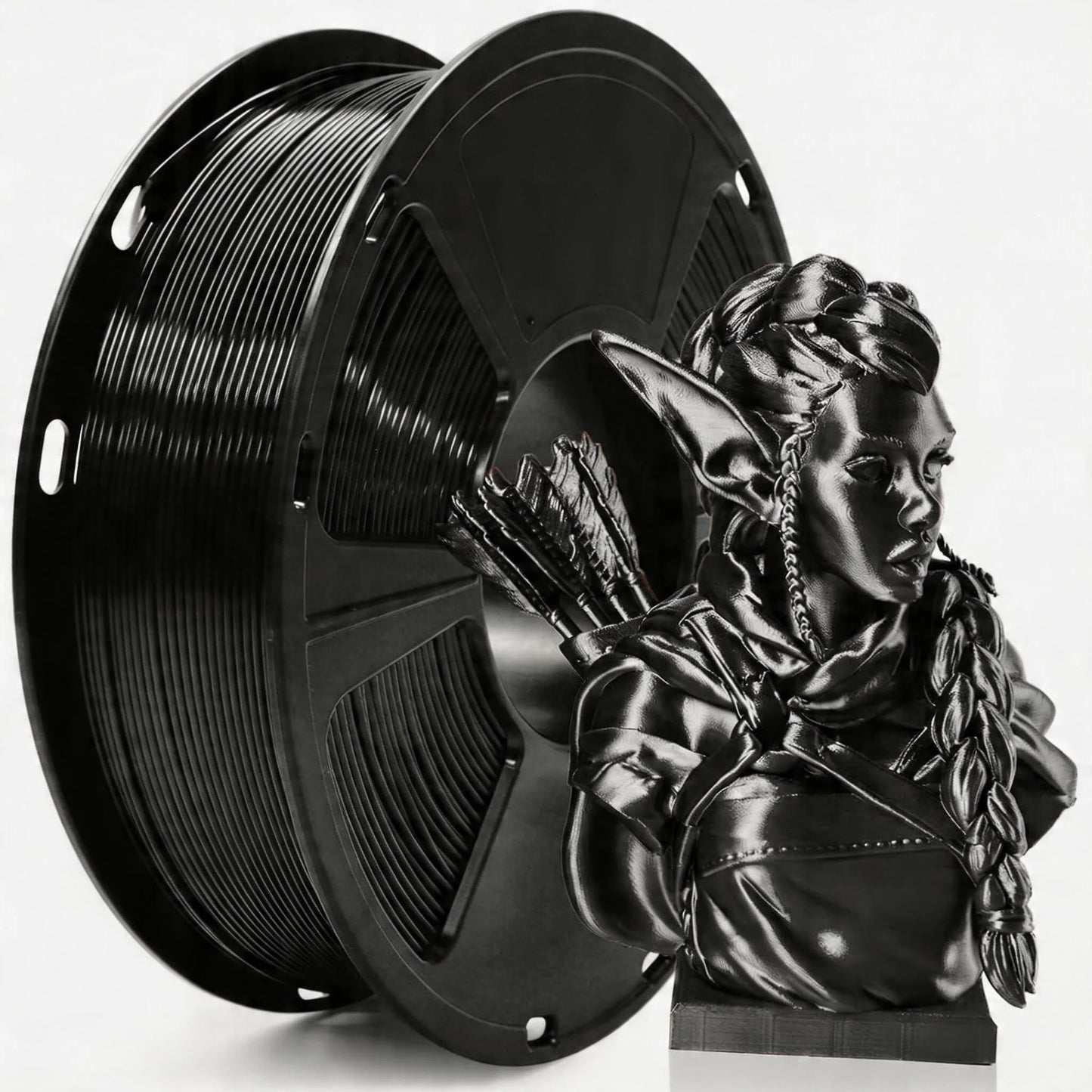 Silk PLA Filament 1.75mm – 250g Shiny Red, Blue, Green, White, Gold, Silver & Black