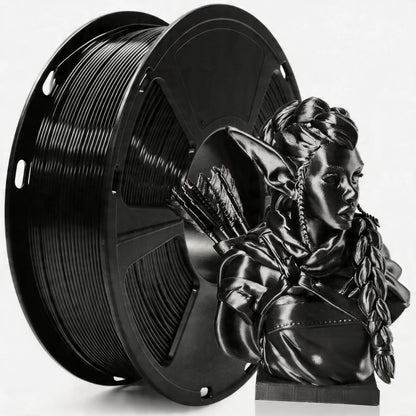 Silk PLA Filament 1.75mm – 250g Shiny Red, Blue, Green, White, Gold, Silver & Black