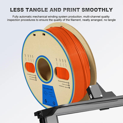 PLA+2.0 Filament 1.75mm Orange – 1kg Upgraded Tougher & Stronger PLA Plus for FDM 3D Printers