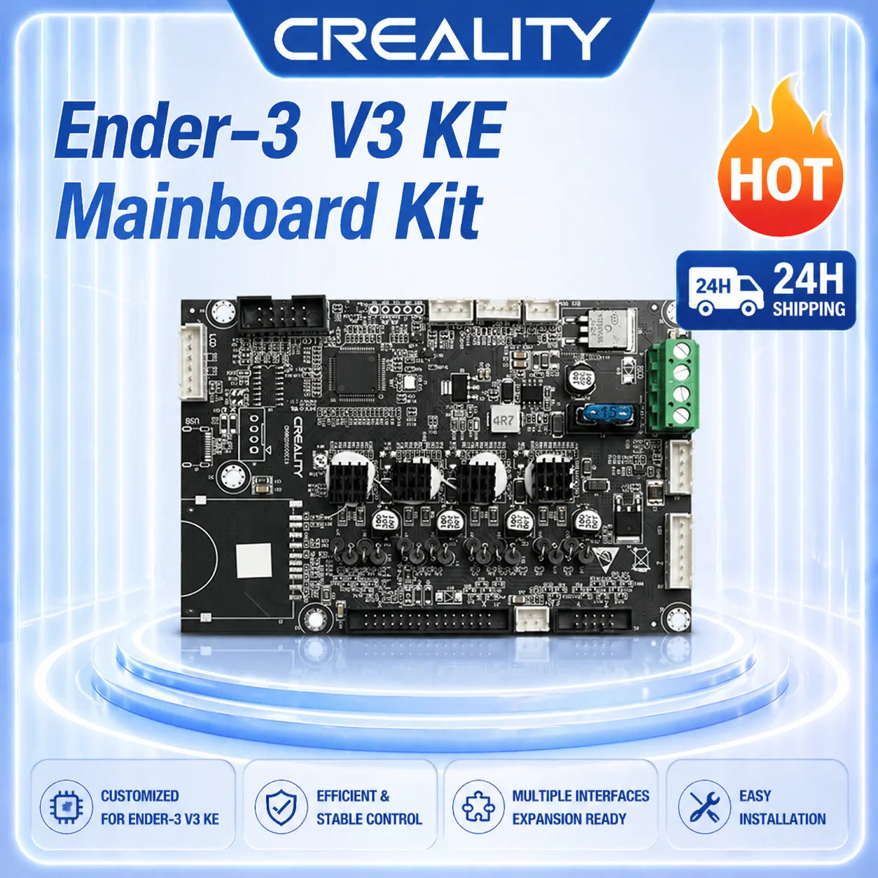 Creality Ender-3 V3 KE Mainboard Kit – 32-Bit MS35774 GD32F303RET6 Motherboard