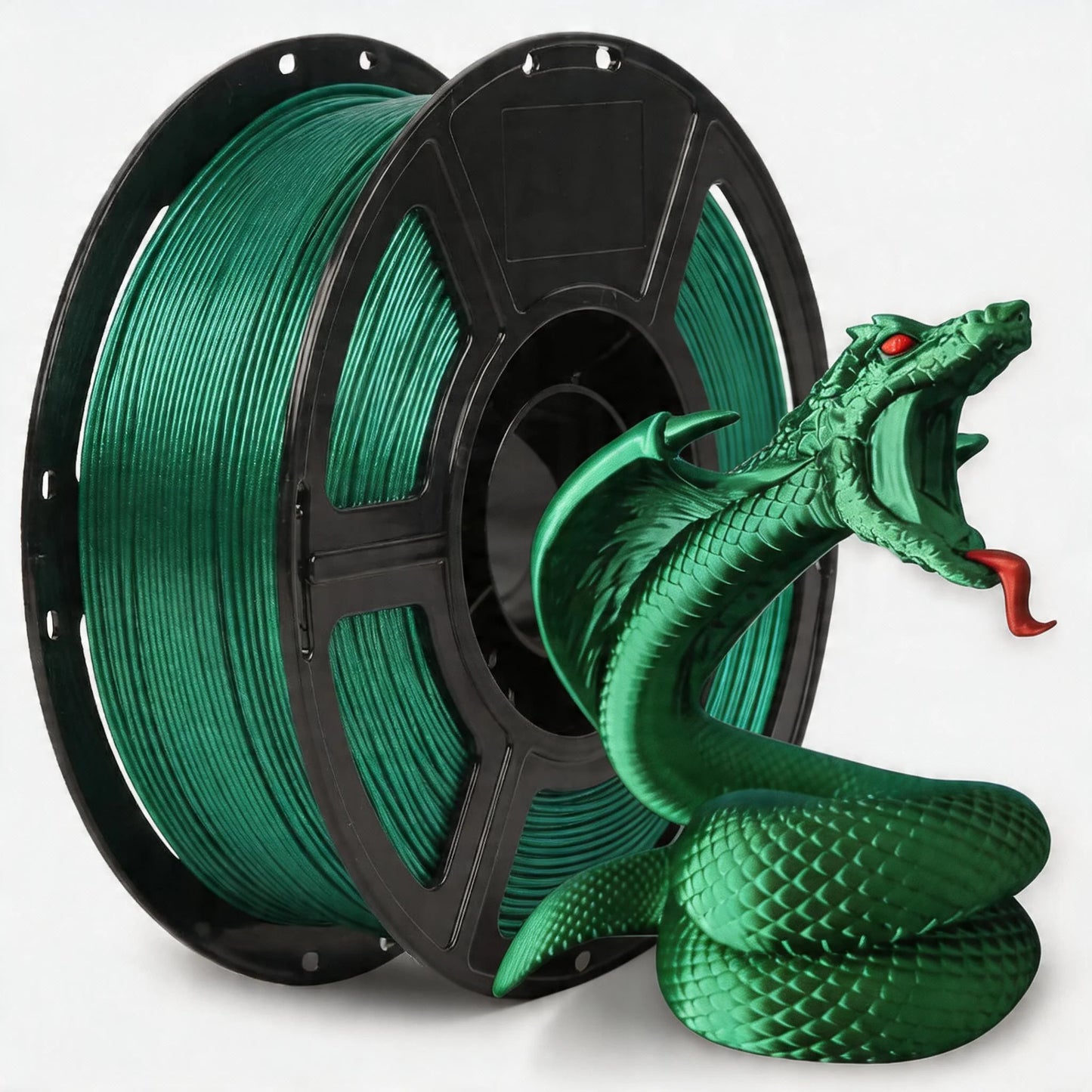 Silk PLA Filament 1.75mm – 250g Shiny Red, Blue, Green, White, Gold, Silver & Black