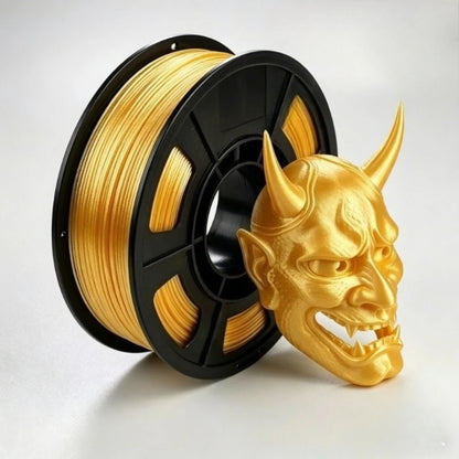 Silk PLA Filament 1.75mm – 250g Shiny Red, Blue, Green, White, Gold, Silver & Black