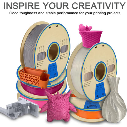 PLA+2.0 Filament 1.75mm Orange – 1kg Upgraded Tougher & Stronger PLA Plus for FDM 3D Printers