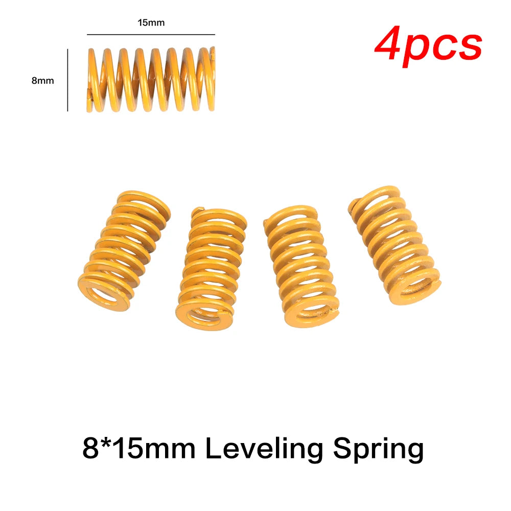 3D Printer Heatbed Leveling Spring Kit – 15 / 20 / 25mm OD 8mm for Ender 3 / CR-10