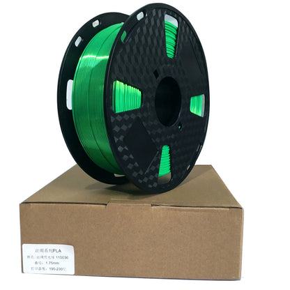Silk Jade Green PLA Filament 1.75mm – 250g / 500g / 1kg Shiny Smooth for FDM 3D Printers