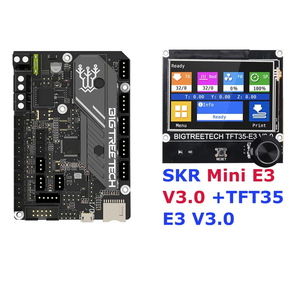 BIGTREETECH SKR Mini E3 V3.0 + TFT35 E3 V3.0 Bundle – 32-Bit TMC2209 Motherboard & Touchscreen for Ender 3 / CR-10