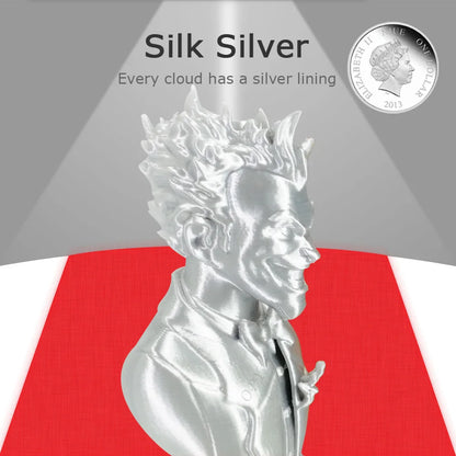 Silk PLA Filament 1.75mm – 1kg Sample Gold, Silver, Copper, Metal Gray, Blue & Green