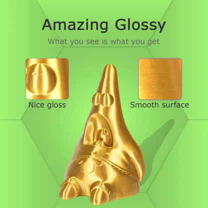 Silk PLA Filament 1.75mm – 1kg Sample Gold, Silver, Copper, Metal Gray, Blue & Green
