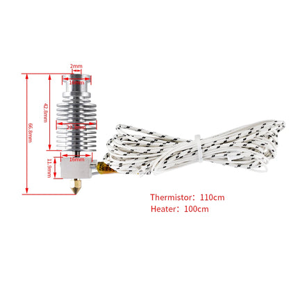 KINGROON KP3S Hotend Kit – Titan Extruder Compatible MK8 0.4mm Nozzle for 1.75mm Filament