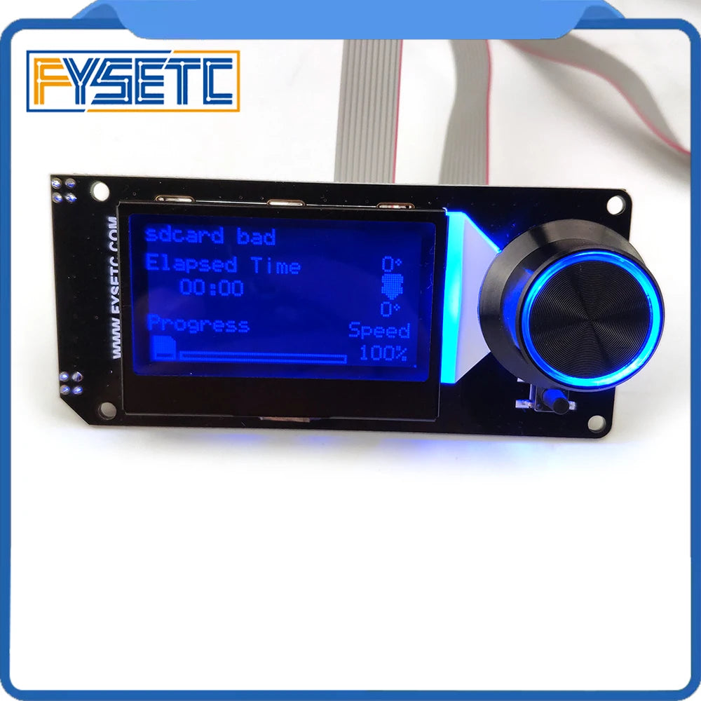 Mini 12864 LCD Display V2.1 – RGB Backlight Screen with SD Card for SKR & 3D Printers