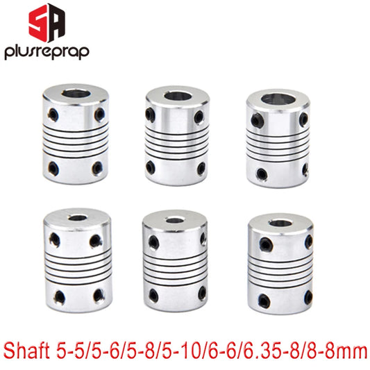Flexible Jaw Coupling Coupler – 5 / 6 / 6.35 / 8 / 10mm Shaft for 3D Printer Stepper Motors