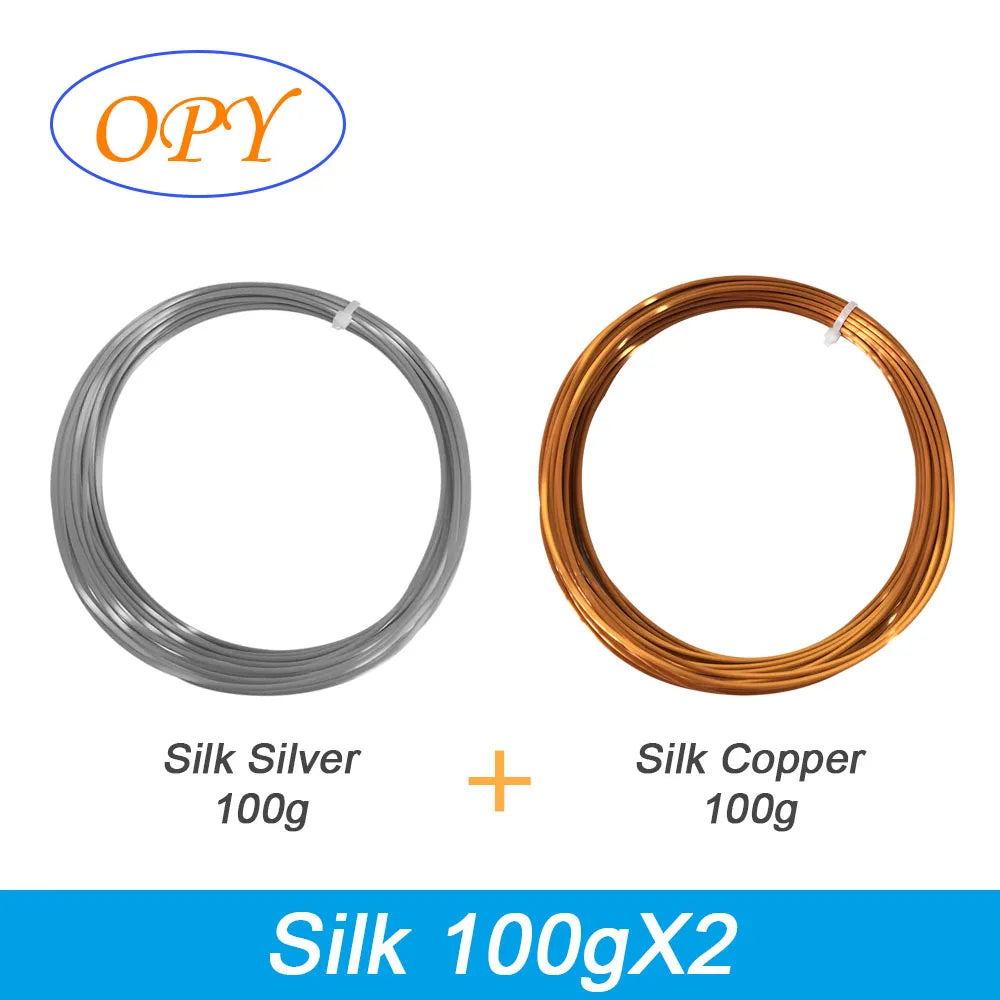 Silk PLA Filament 1.75mm – 1kg Sample Gold, Silver, Copper, Metal Gray, Blue & Green