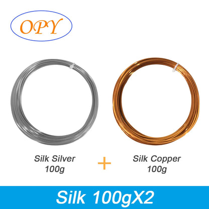 Silk PLA Filament 1.75mm – 1kg Sample Gold, Silver, Copper, Metal Gray, Blue & Green