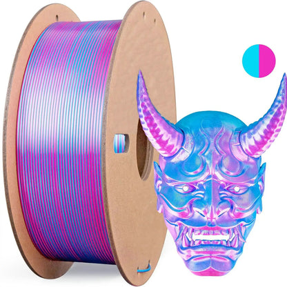 Multicolor Dual / Tri Color Silk PLA Filament 1.75mm – 250g Shiny for FDM 3D Printers