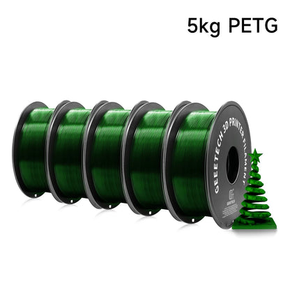 Geeetech PETG Filament 1.75mm – 5kg Vacuum Packed Colorful Spool for FDM 3D Printers