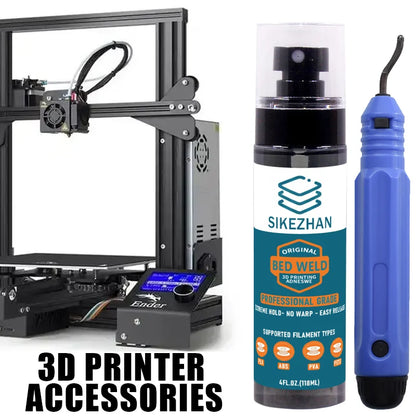 3D Printer Bed Adhesion Aid & Deburring Finishing Tool – Strong Hold, Easy Lift-Off