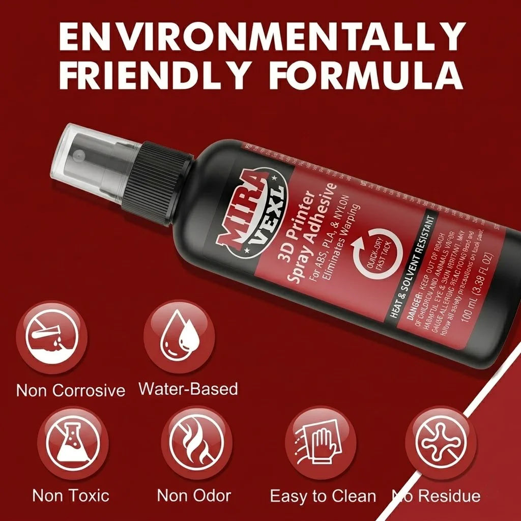 3D Printer Bed Adhesive Spray – Anti-Warping Easy Release for PLA, ABS, PETG & TPU