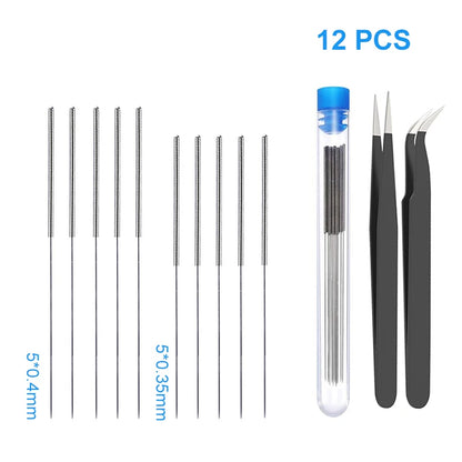 3D Printer Nozzle Cleaning Kit – 27pcs ESD Tweezers, Needles & MK8 Nozzles for CR-10 / Ender 3