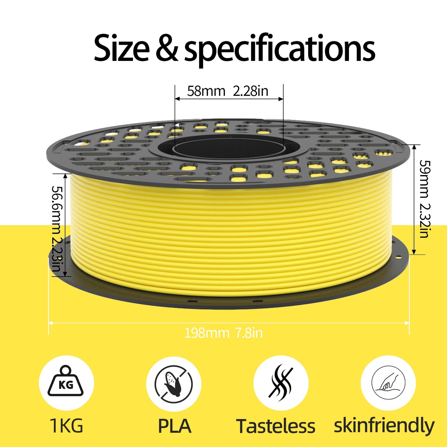 CaiLab PETG Filament 1.75mm – 1kg High-Speed No-Clog Spool for FDM 3D Printers