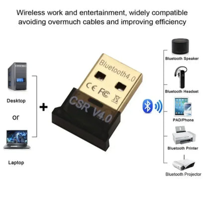 USB Bluetooth 5.3 Adapter – Wireless Transmitter & Receiver Dongle for PC / Laptop