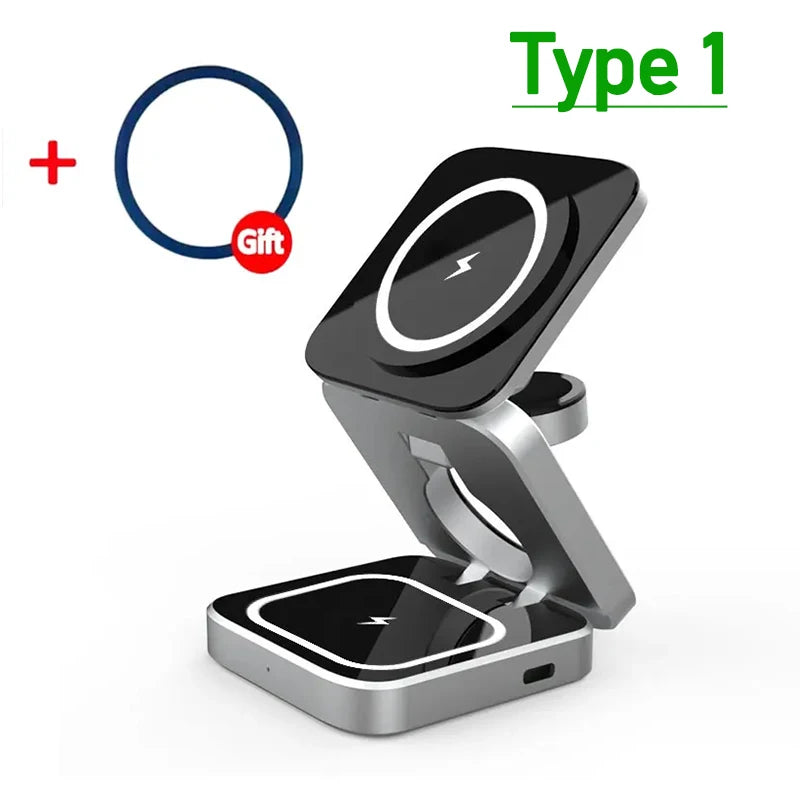 3-in-1 Magnetic Wireless Charging Station