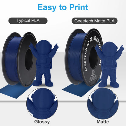 Geeetech Matte PLA Filament 1.75mm – 1kg Spool Vacuum Packed for FDM 3D Printers