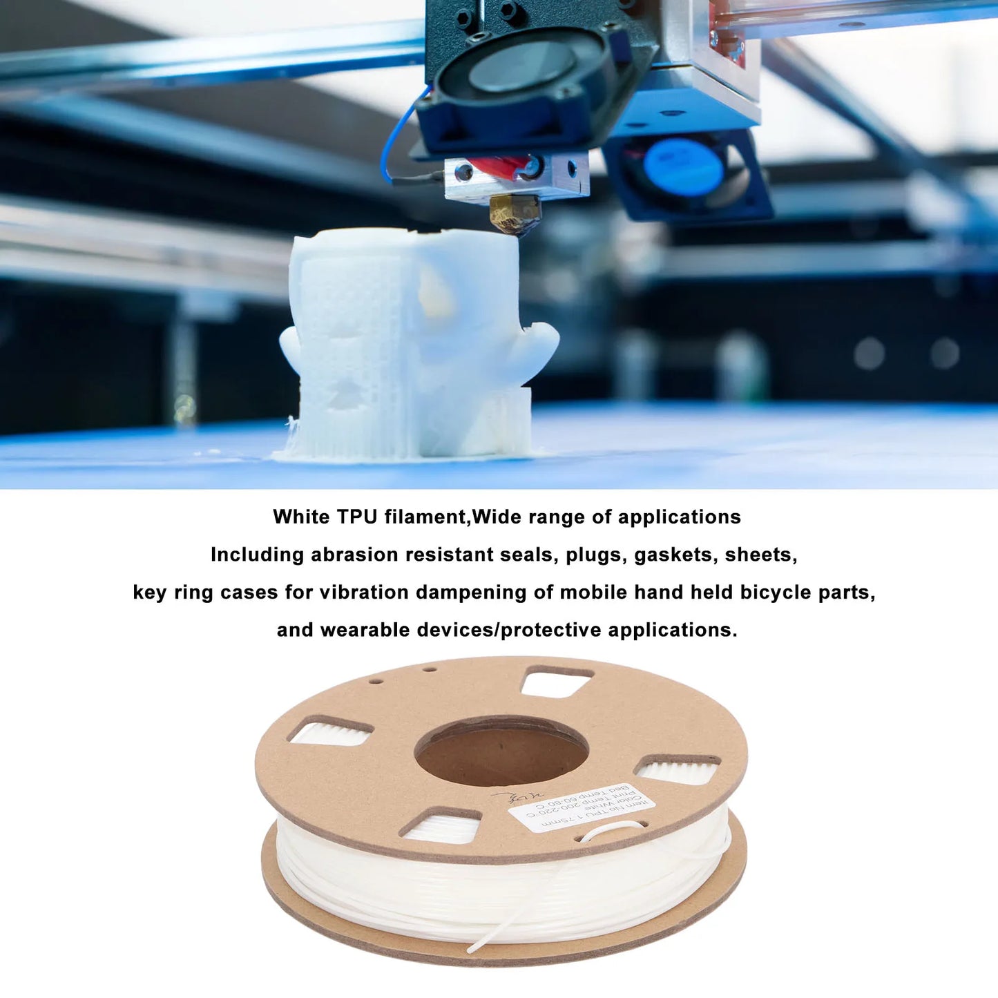 Flexible TPU Filament Bundle 1.75mm – 95A Soft High Accuracy for FDM 3D Printers