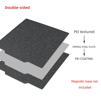 PEI Spring Steel Build Plate – Powder Coated Frosted Sheet for Ender 3 / CR-10 & More