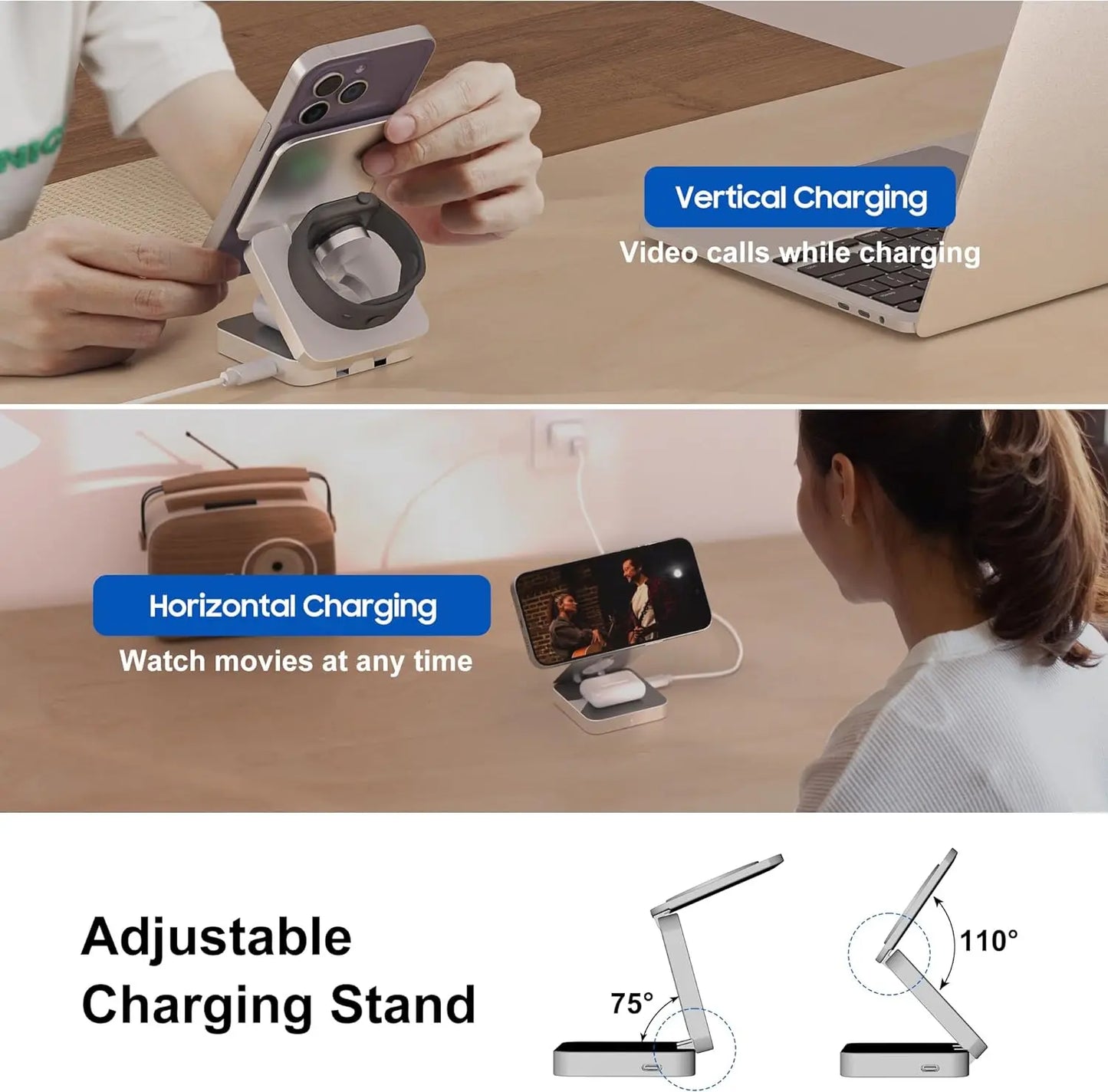 3-in-1 Magnetic Wireless Charging Station