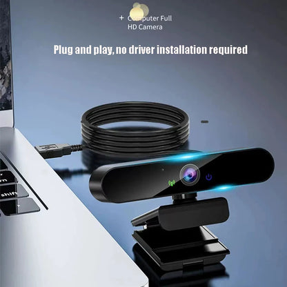 4K Autofocus Webcam – Ultra HD USB Web Camera with AI Noise Cancellation