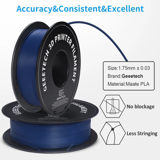Geeetech Matte PLA Filament 1.75mm – 1kg Spool Vacuum Packed for FDM 3D Printers
