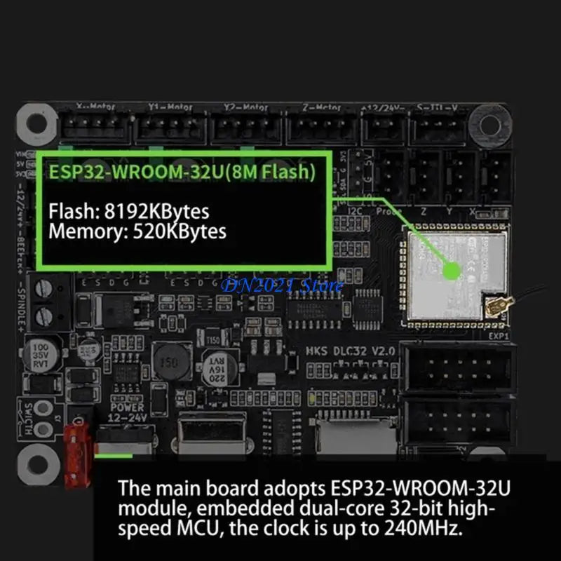 Makerbase MKS DLC32 V2.1 – 32-Bit GRBL Offline Controller Board for CNC Laser Engravers