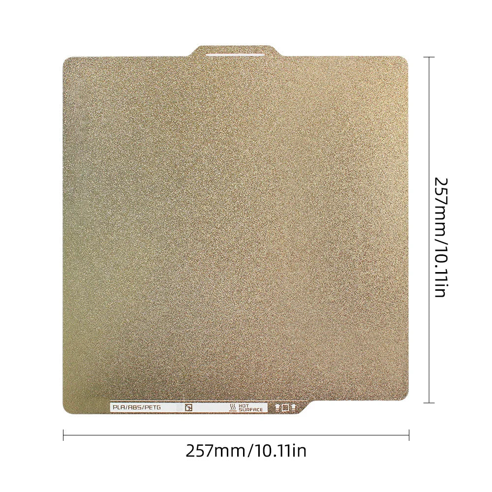 Bambu Lab X1 / P1P / P1S Build Plate – Double-Sided Textured PEI Spring Steel Sheet 257x257mm