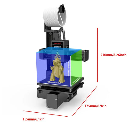 Easythreed K10 Mini 3D Printer – One-Click Print Desktop FDM Printer for Beginners