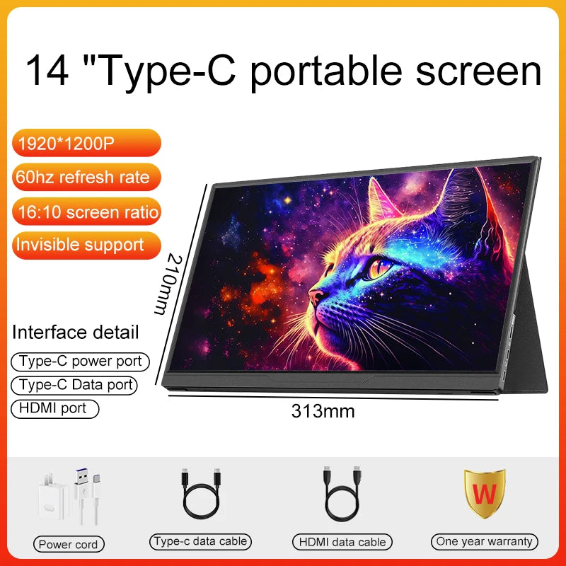 14" IPS Portable Monitor