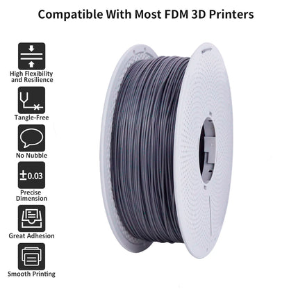 PLA Cement Color Filament 1.75mm – 1kg AMS Compatible High-Speed Tangle-Free Spool
