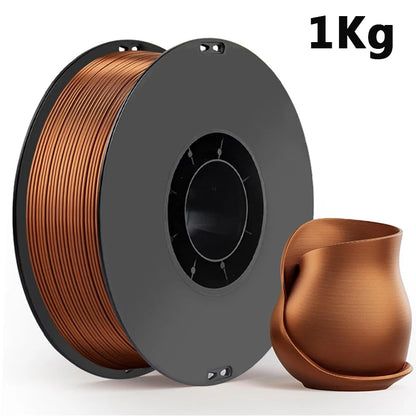 Silk PLA Filament – 1.75mm Shiny Metallic Finish 3D Printer Filament