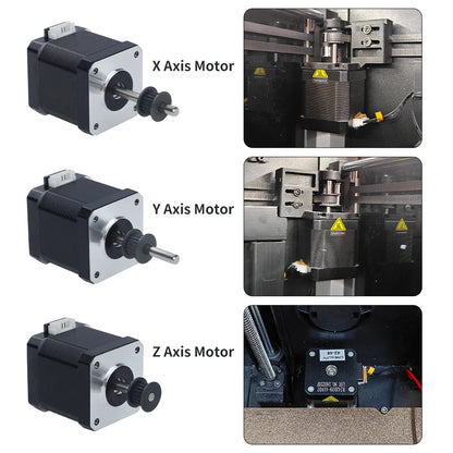 Creality K1 Max XYZ Axis Stepper Motors – High Quality Replacement with Small Gears