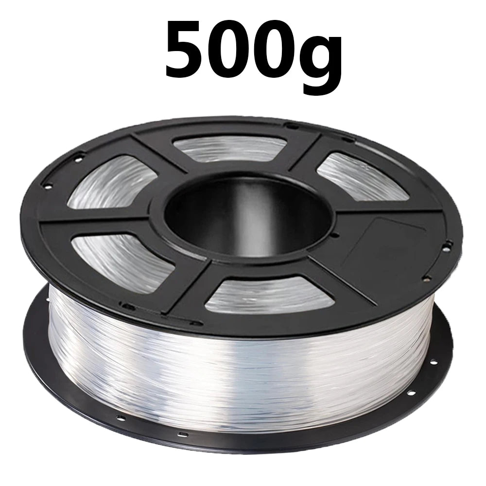 TPU Flexible Filament 1.75mm – 250g / 500g / 1kg Transparent Blue & Clear for FDM 3D Printers