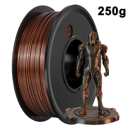 250g 500g 1Kg PLA Filament Silk Black Red Dual Color