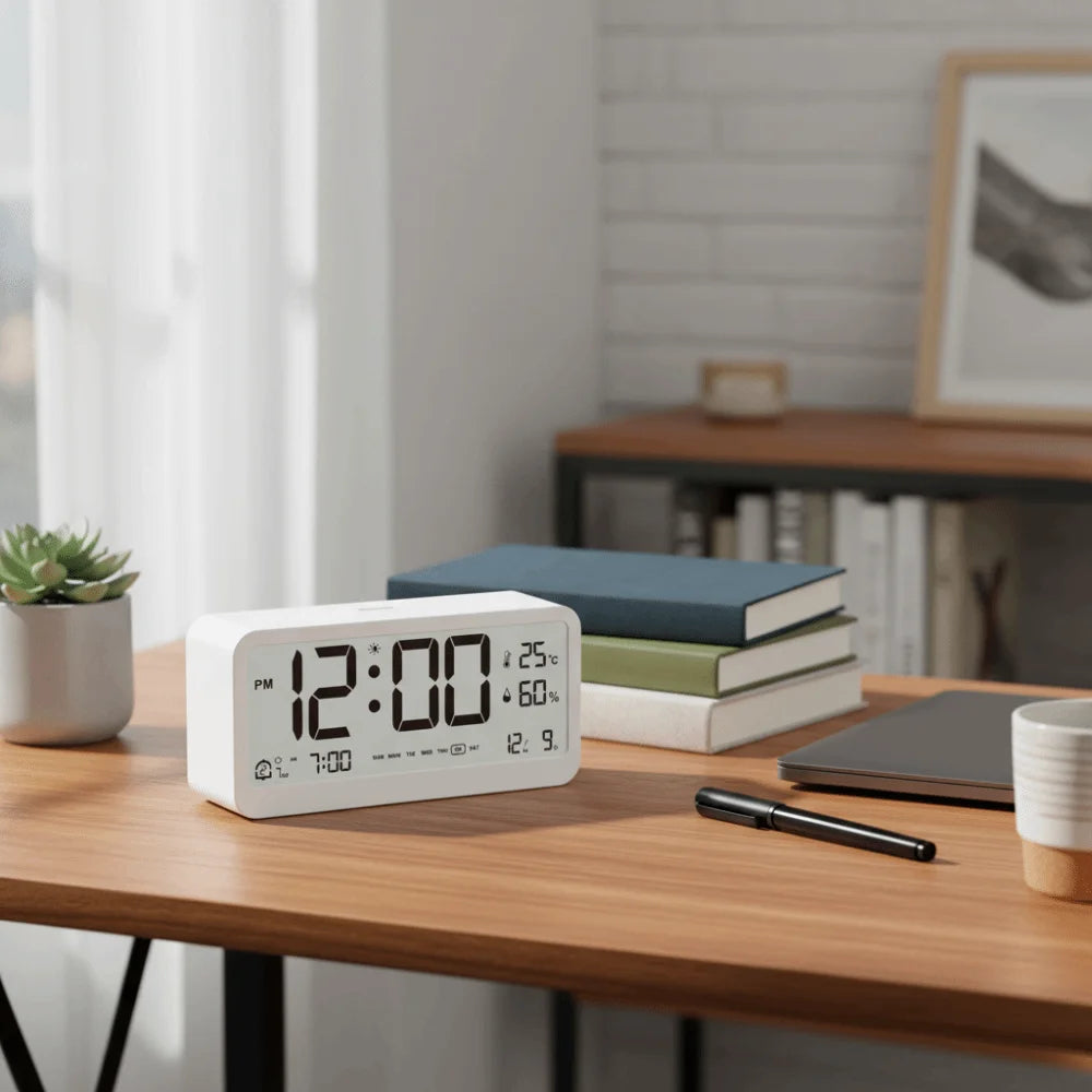 LED Smart Alarm Clock with Temperature Display