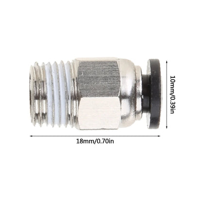 PTFE Tube & PC4-M6 / PC4-M10 Connector Set – Bowden Fitting Kit for 3D Printers
