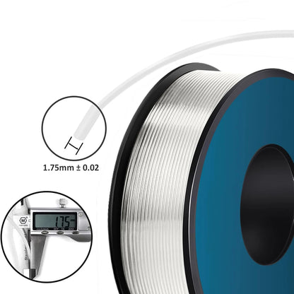 TPU Flexible Filament 1.75mm – 250g / 500g / 1kg Transparent Blue & Clear for FDM 3D Printers