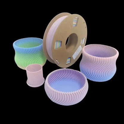 Matte Rainbow Gradient Filament 1.75mm – 250g PLA Multicolour Purple / Pink / Green / Blue