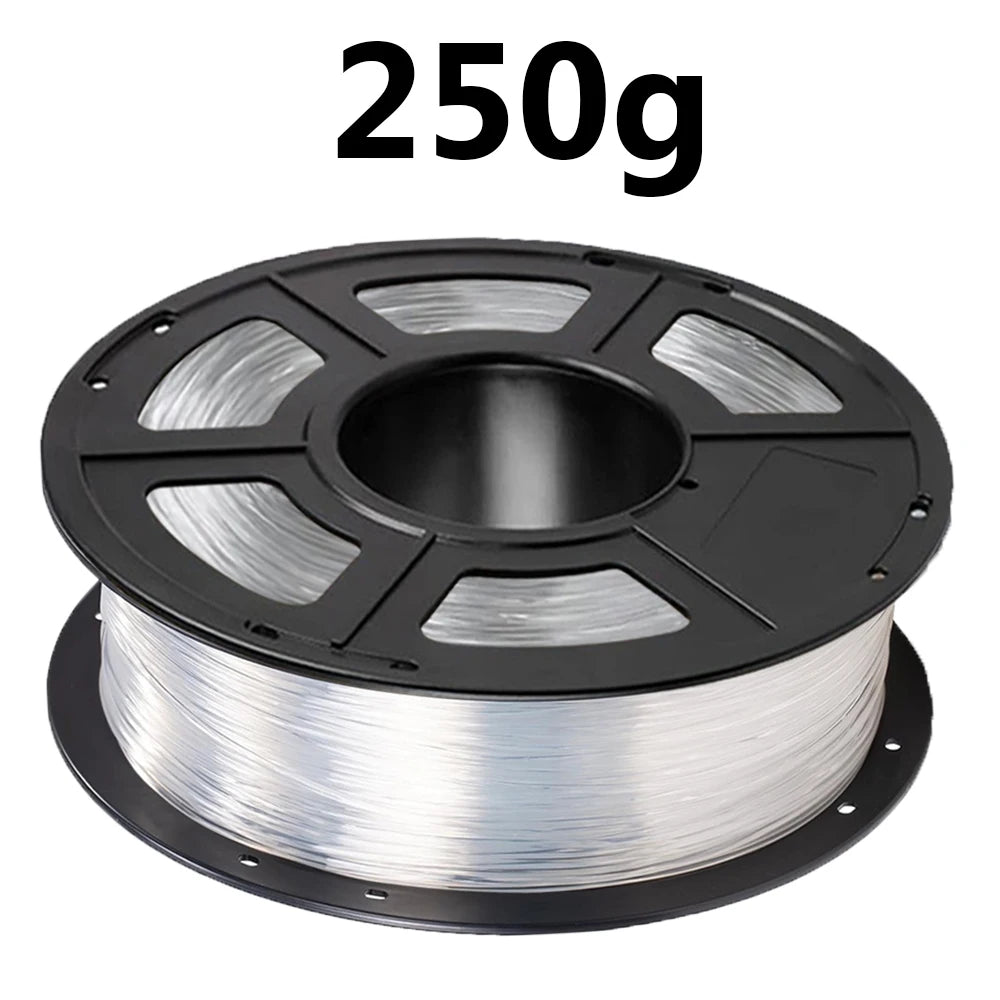 TPU Flexible Filament 1.75mm – 250g / 500g / 1kg Transparent Blue & Clear for FDM 3D Printers