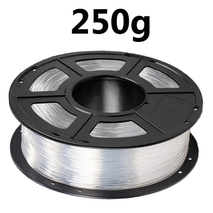 TPU Flexible Filament 1.75mm – 250g / 500g / 1kg Transparent Blue & Clear for FDM 3D Printers