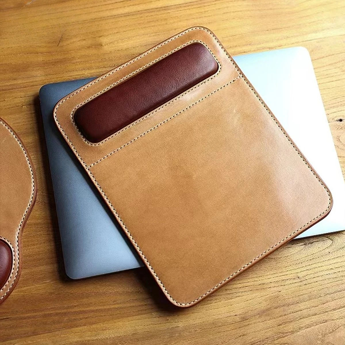 Leather Wrist Rest Mouse Pad