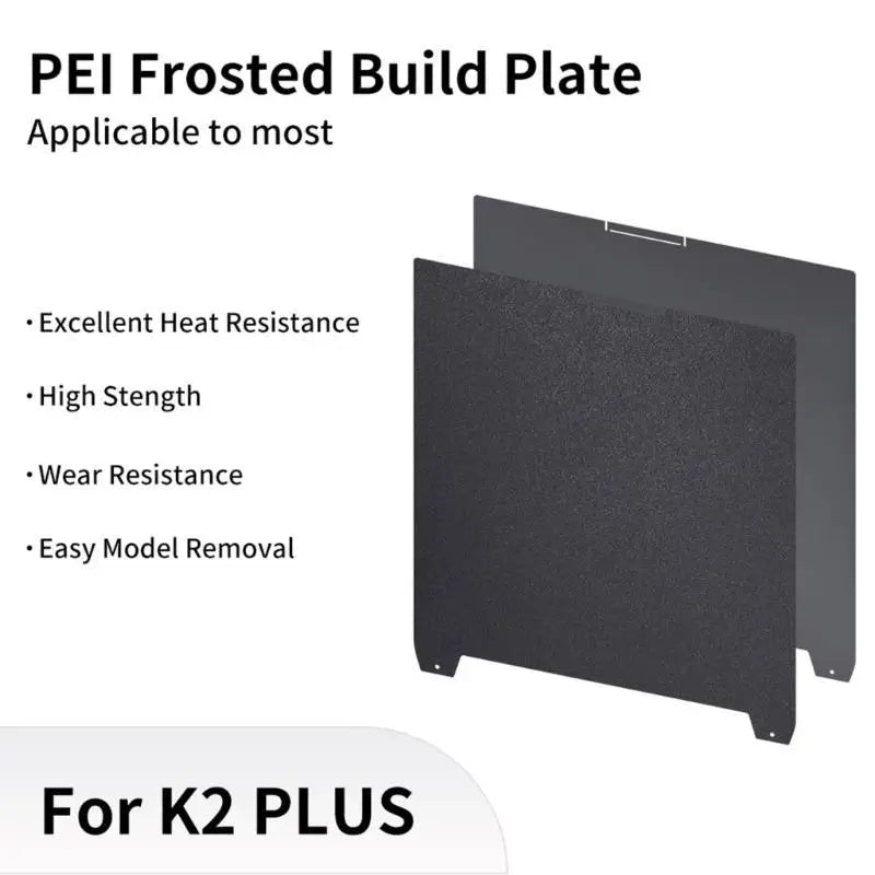Flexible Steel Build Plate 370x370mm – PEI Heat Resistant Print Bed